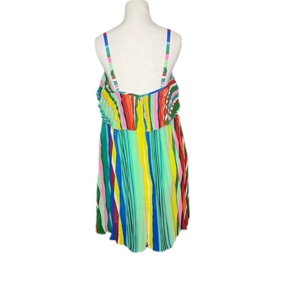 NWOT Donna Morgan Stripe Ruffle Mini Dress - Sz 8 - Picture 9 of 9